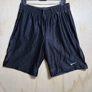 Nike Basketball Shorts Men’s Medium Black Mesh Swoosh Athletic Gym